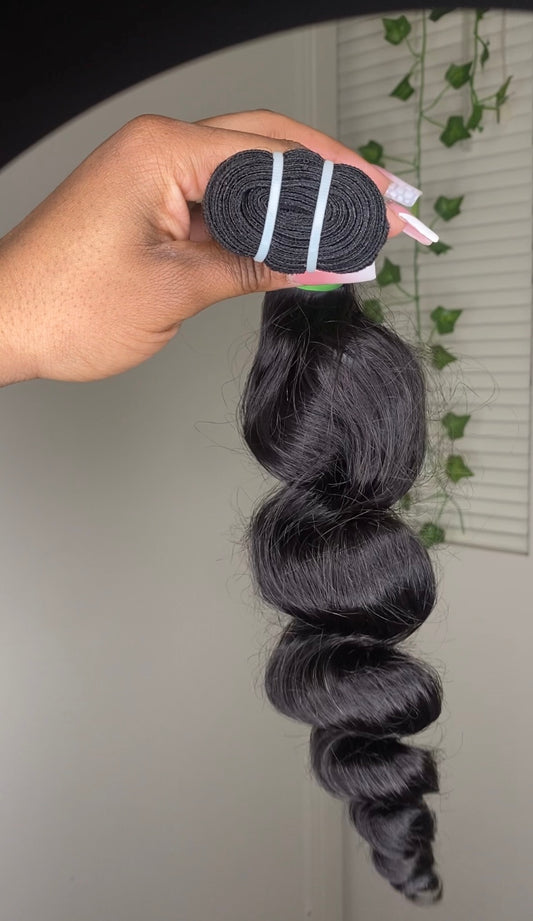 100% Brazilian Virgin Hair (single bundle, press quantity to add more)